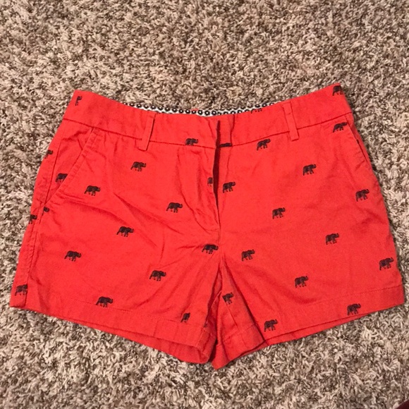 Elephant Embroidered Shorts